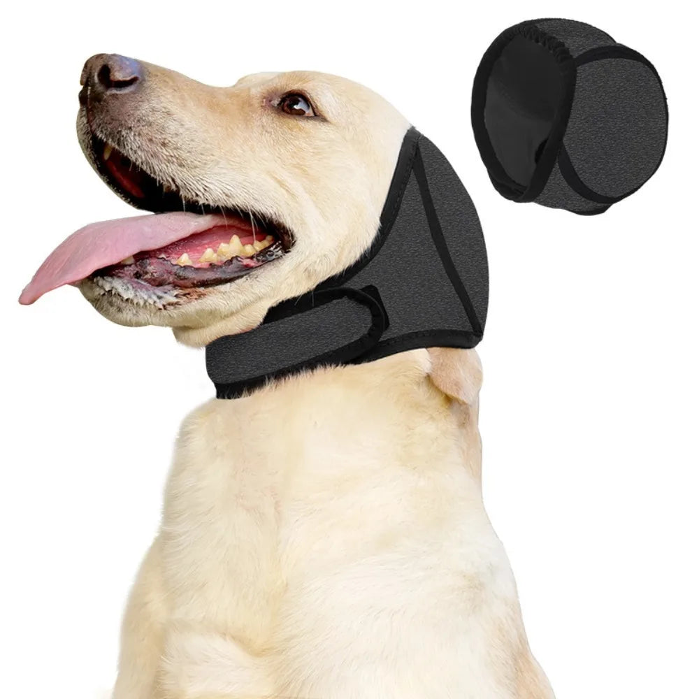 Dog Noise-Reducing Ear Cover – Adjustable Calming Hood