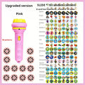 80 Patterns Illuminated Projection Led Flashlight Baby Puzzle Teaching Cognition Early Knowledge Animal Pattern Bedtime Story