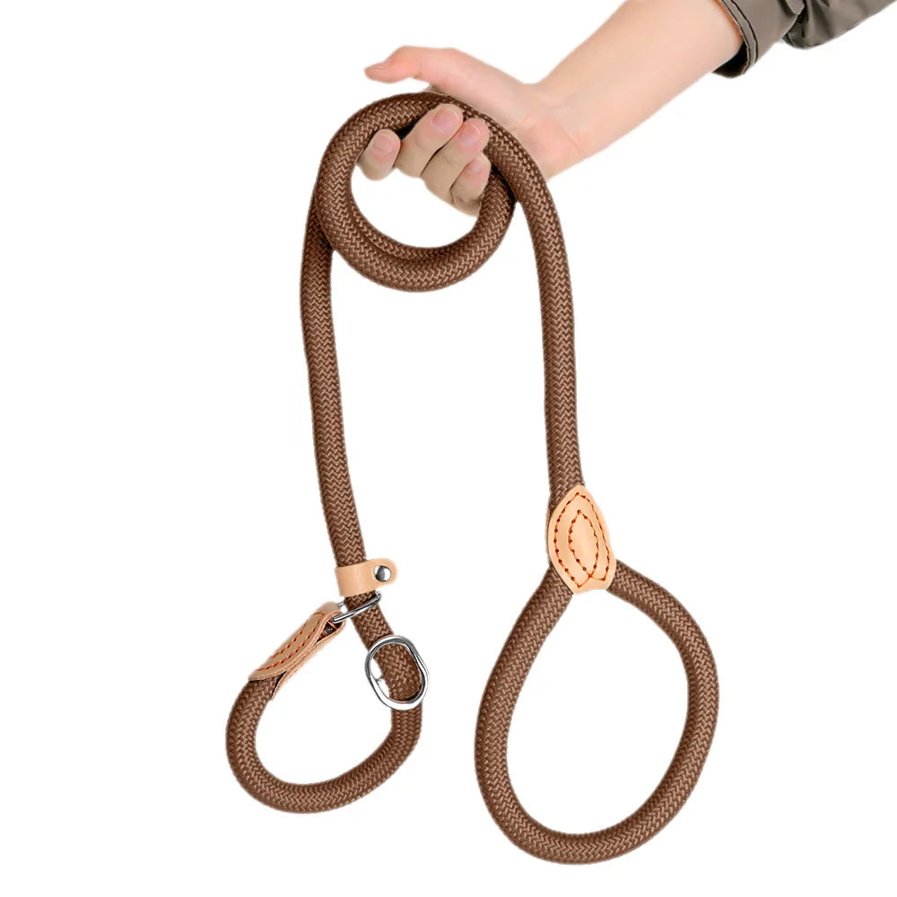 Dog Slip Lead Leash – Adjustable Braided Rope for Small Dogs