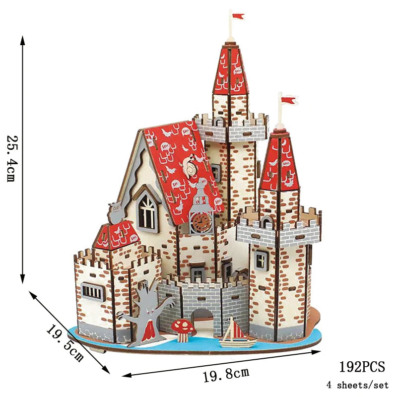 3D Wooden Puzzle DIY Vehicle Model Building Kit
