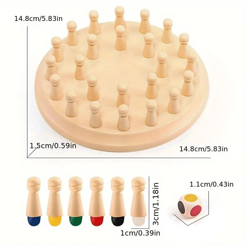 Memory Chess Matching Game: Family Board Games for Kids and Adults, Montessori Preschool Learning Educational Toy