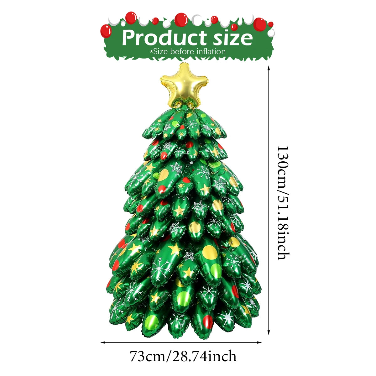 Christmas Foil Balloon Santa Snowman Tree Moose Decoration