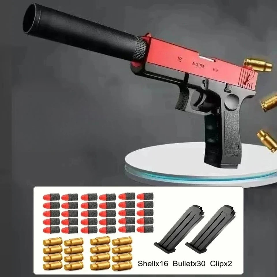 Soft Bullet Toy Pistol – Manual Shell-Ejecting Blaster