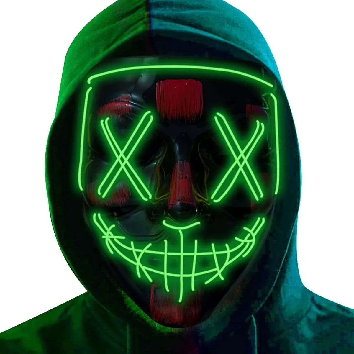 LED Halloween Mask – Light-Up Scary Mask for Costume Parties