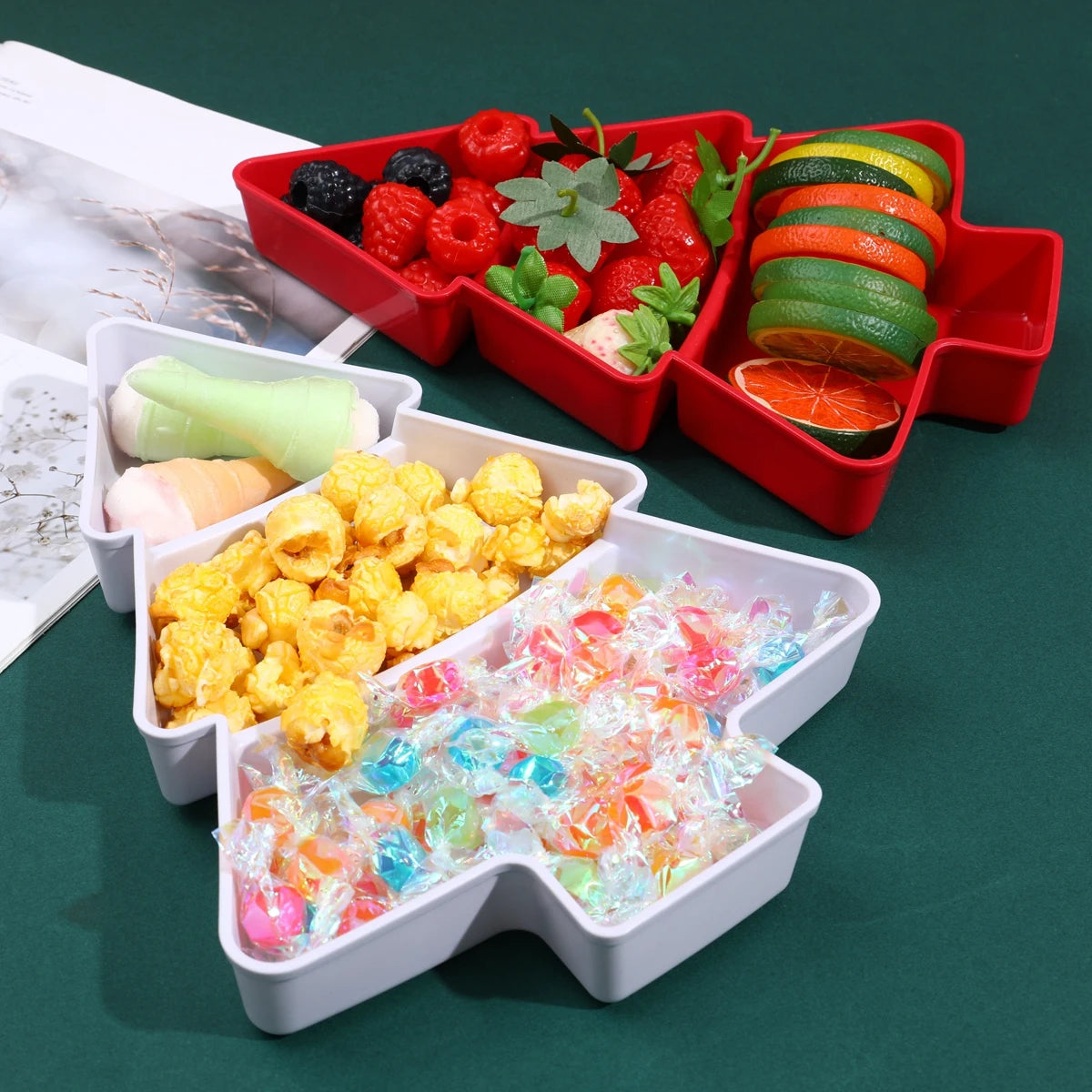 Christmas Fruit Plate Christmas Tree Party Table Decoration