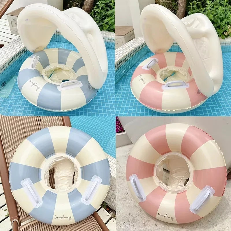Baby Swim Float with Canopy – Inflatable Pool Seat