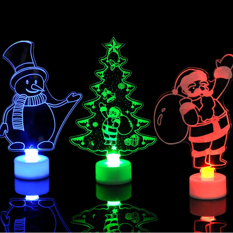 Christmas Mini LED Light Snowman Santa Tree Night Light