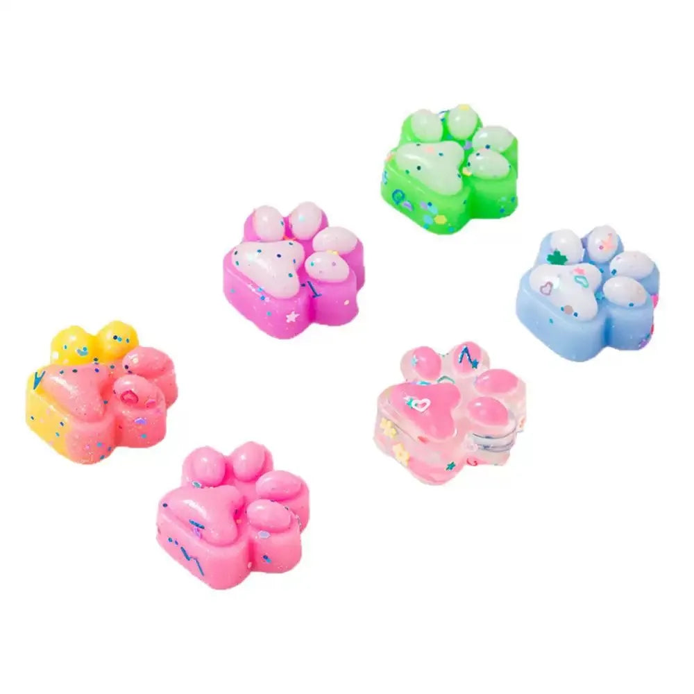 Mini Cat Paw Plush Toys – 10-Piece Colorful Set