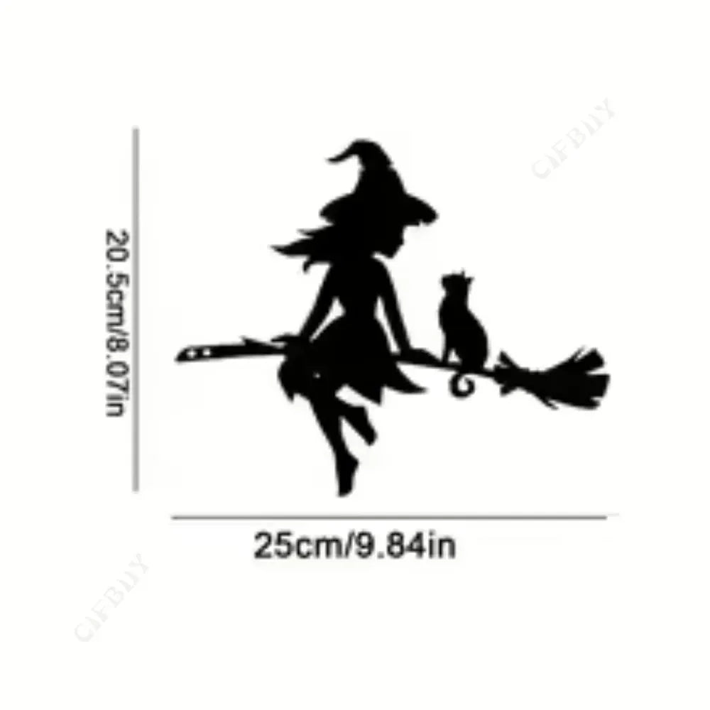 Halloween Metal Trick-or-Treat Sign with Pumpkin Monster Design