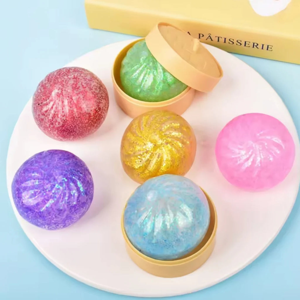 Dumpling Squishy Toy – Soft Rebound Stress Ball