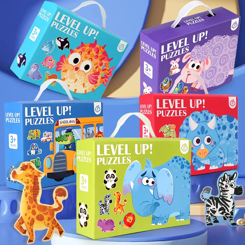 Educational Animal Puzzle Kids Jigsaw Shape Matching Toy