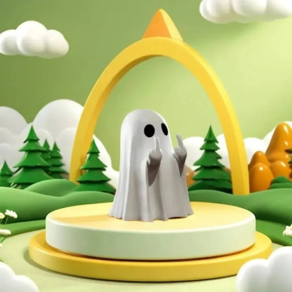 Middle Finger Ghost Halloween Decor Figurine