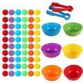 Counting and Sorting Toy – Rainbow Pom Pom Learning Set