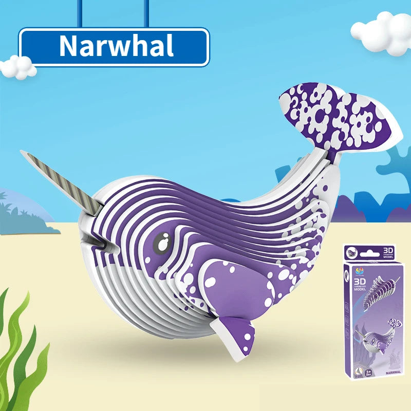 3D Dinosaur Puzzle Paper Model Educational Toy for Kids