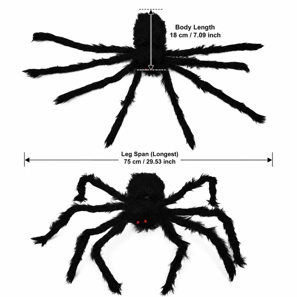Giant Black Spider Halloween Decoration for Yard & Haunted House