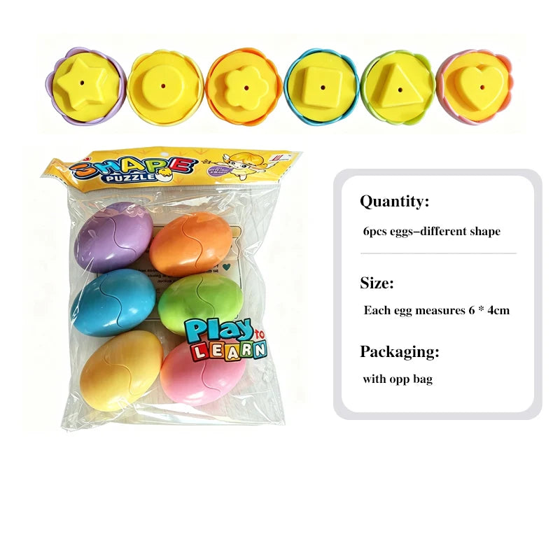Egg Shape Matching Toy – Color and Shape Learning Puzzle