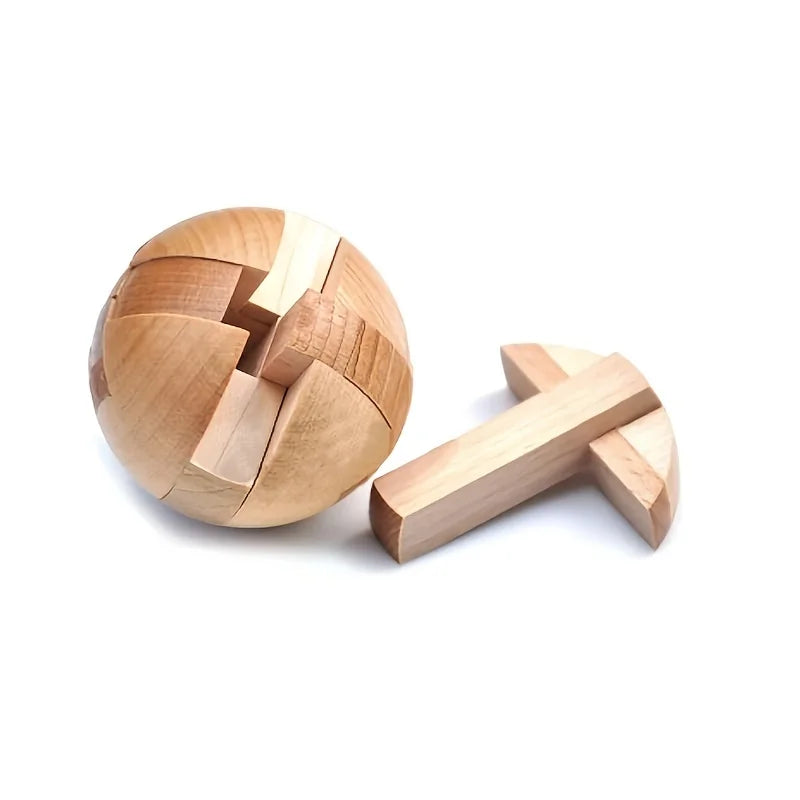 Wooden Puzzle Ball Brain Teaser for Adults and Teens