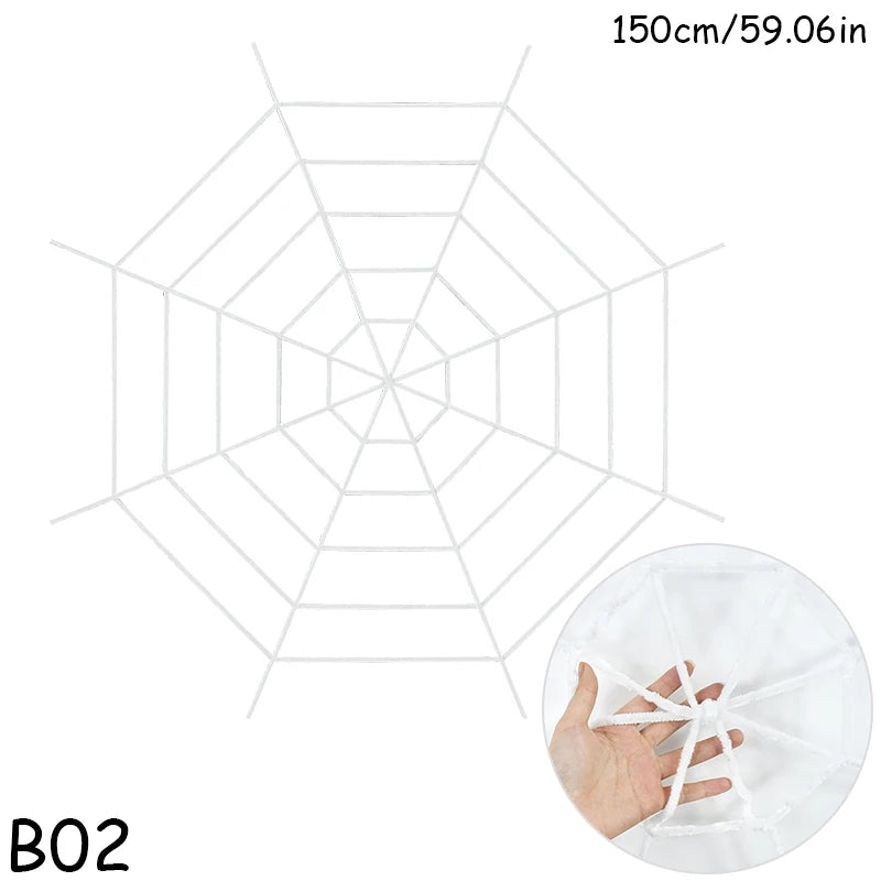 Giant Halloween Spider Web – Stretchy Cobweb Decoration