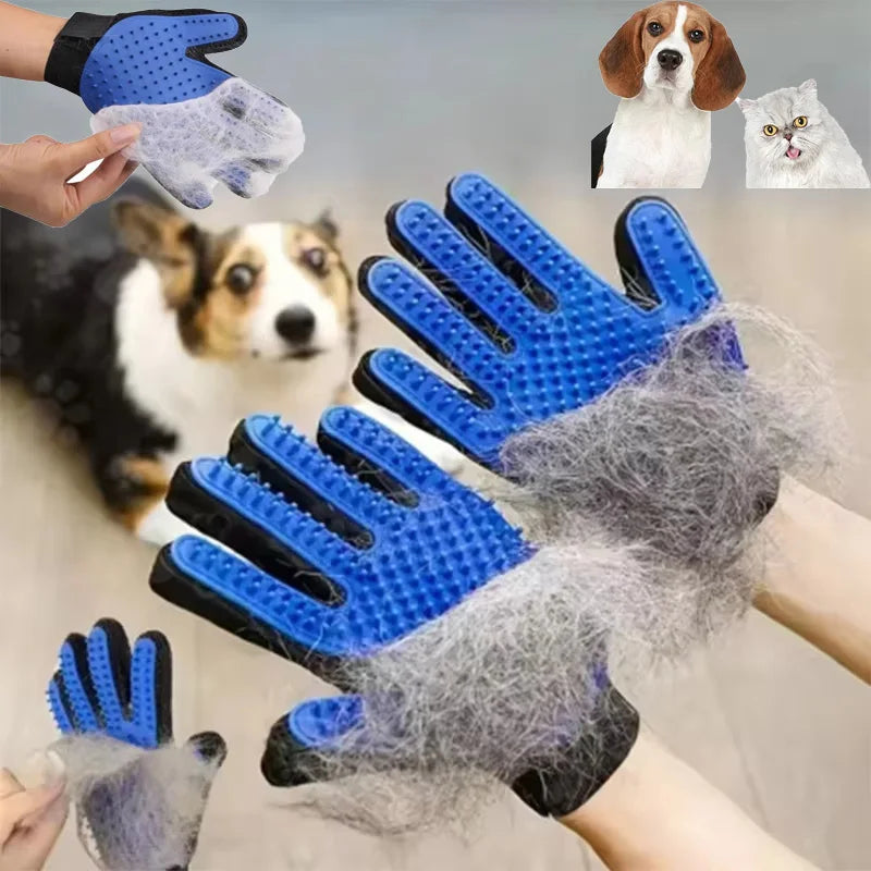 Silicone Pet Grooming Gloves for Bathing and Hair Removal