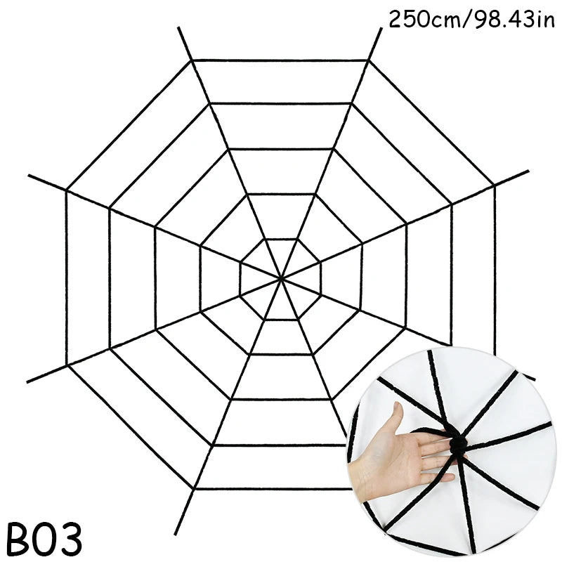 Giant Halloween Spider Web – Stretchy Cobweb Decoration