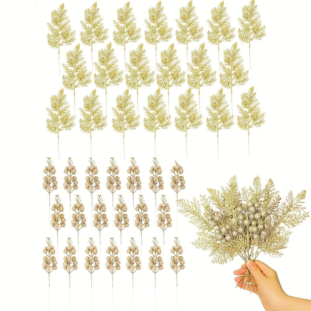 Christmas Berry Ornaments Artificial Bouquet Tree Decorations 12 Pcs