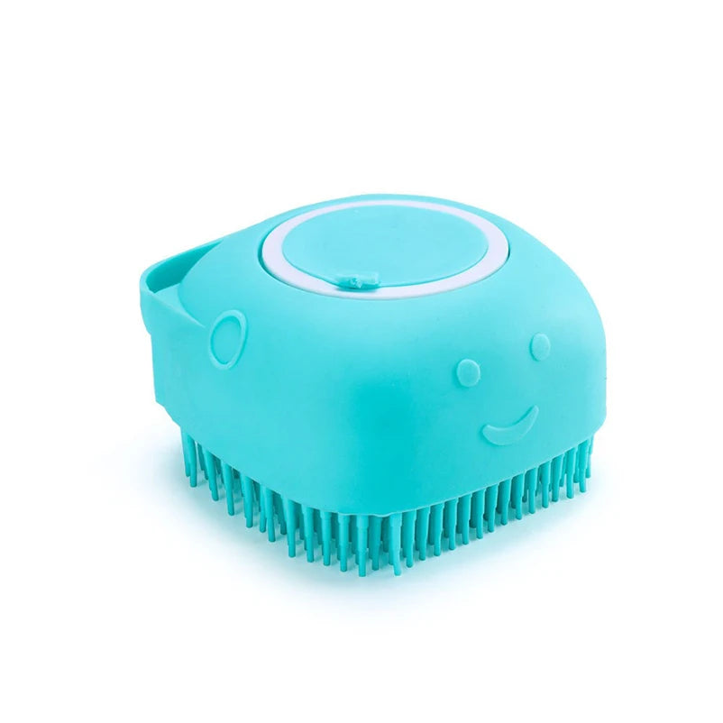 Silicone Pet Bath Brush for Dogs and Cats – Massage Grooming Tool