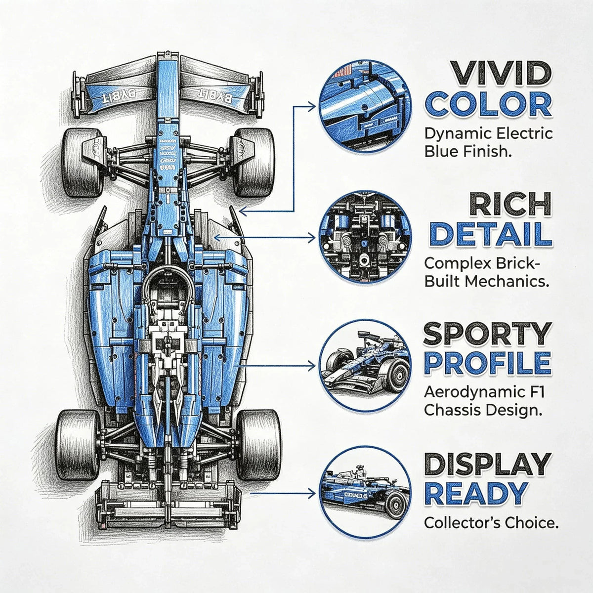 Race Car Building Blocks Set – 1:8 Scale Model Kit