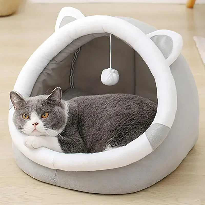 Foldable Cat Cave Bed for Cats and Small Dogs