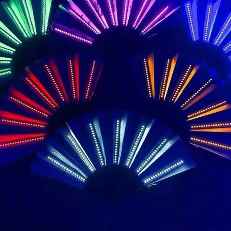Folding LED Party Fan for Raves, Festivals & Dance Shows