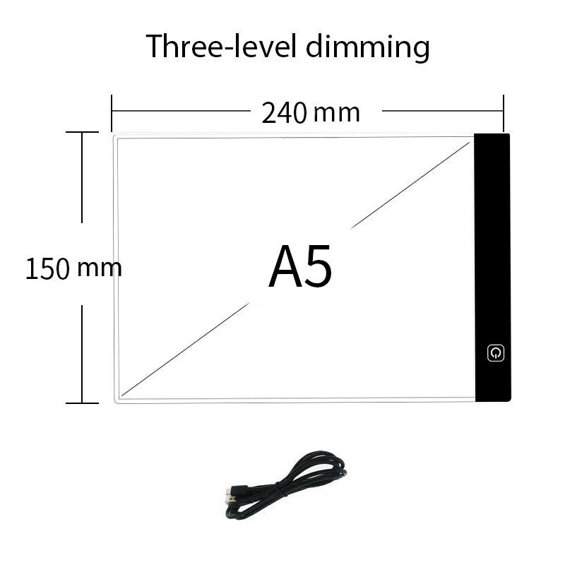 LED Tracing Drawing Board – 3-Level Dimmable Light Pad