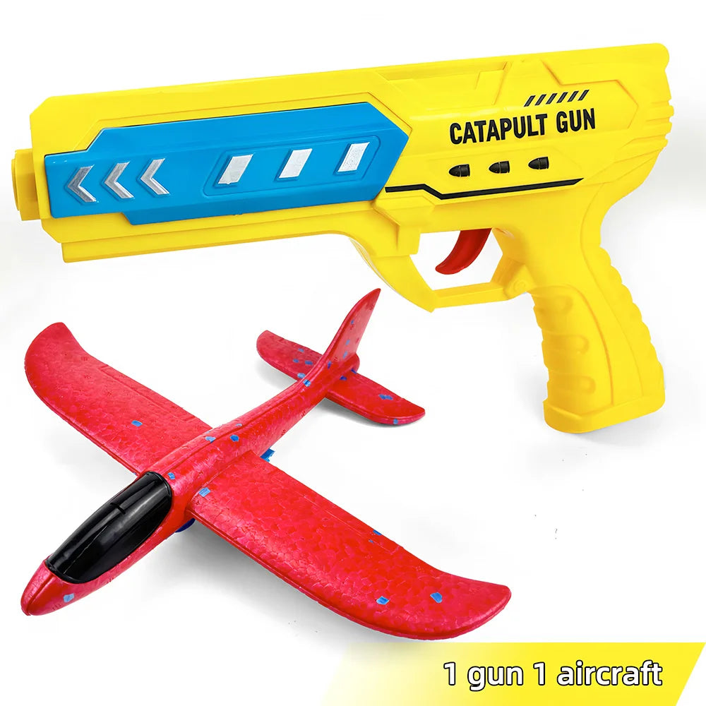 Foam Glider Launcher Toy ABS Airplane Outdoor Flying Set