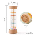 Wooden Montessori Rain Stick – Rainbow Sensory Rattle