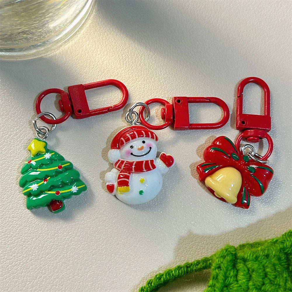 Christmas Keychain Elk Santa Resin Party Favor 10-30 Pcs