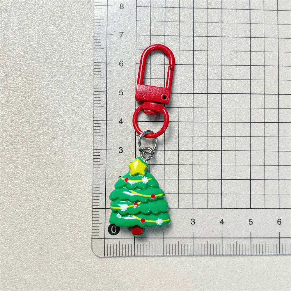 Christmas Keychain Elk Santa Resin Party Favor 10-30 Pcs