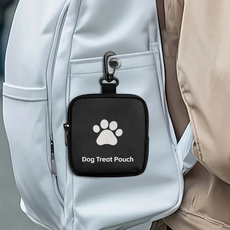Spill‑Proof Zippered Dog Treat Pouch Portable Pet Training Snack Bag for Dog Trainer