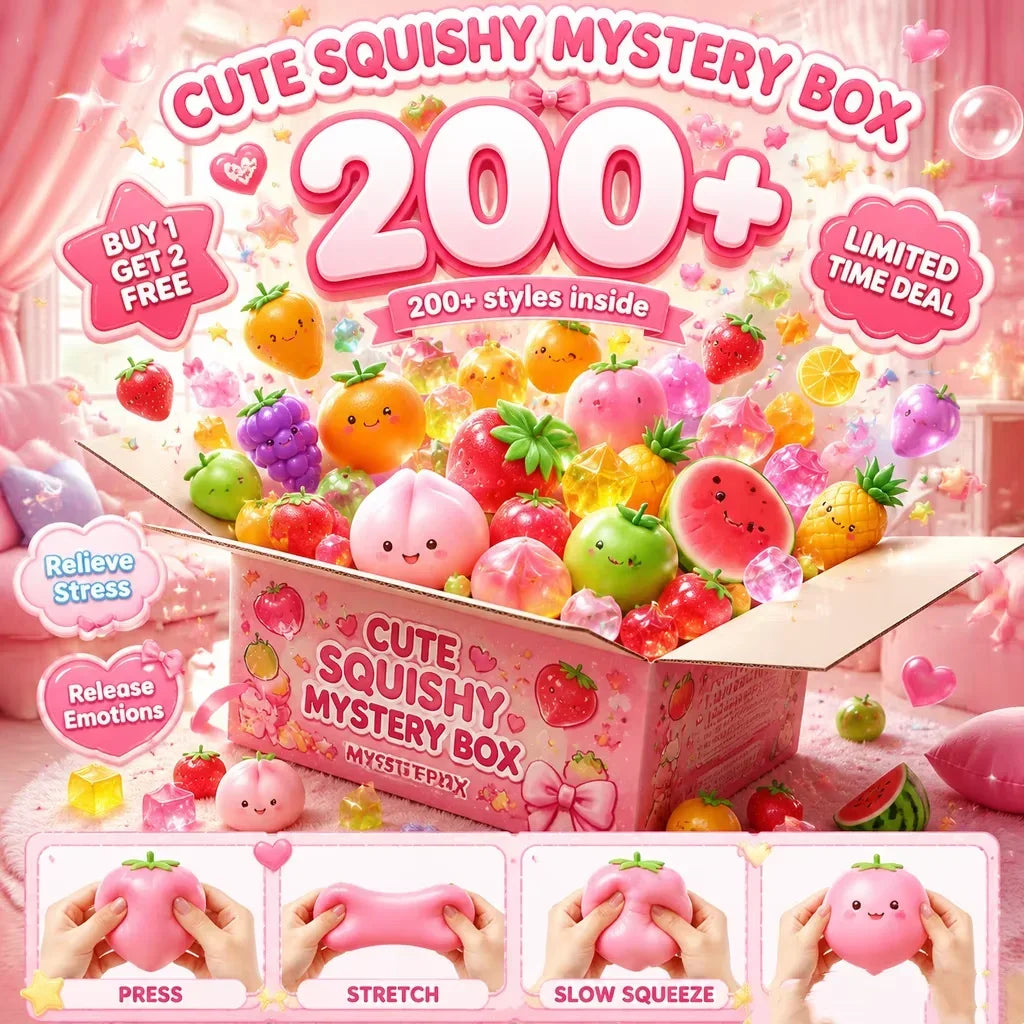 Kawaii Food Squishy Fidget Toy Blind Box Slow Rising Squeeze Stress Relief Toy Cute Mini Desktop Decor Birthday Holiday Gift Random Style