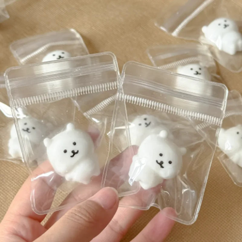 Cute Little White Bear Pinch Toy, Squeeze Toy, Stress Relief Toy, Birthday Gift, Halloween Gift, Christmas Gift, Classroom Rewar