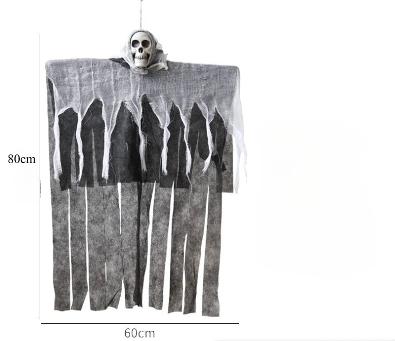 Halloween Hanging Skull Ghost Decoration for Spooky Displays