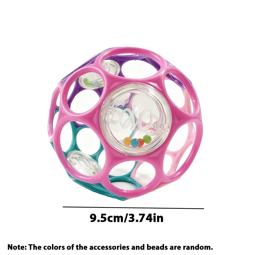 Baby Grasping Ball Rattle – Soft Sensory Bell Toy