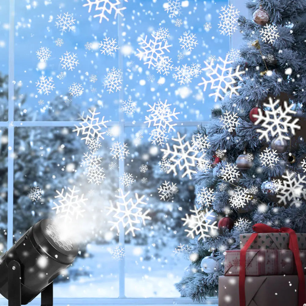 Snowflake Projector Light USB Rotating Christmas Decoration
