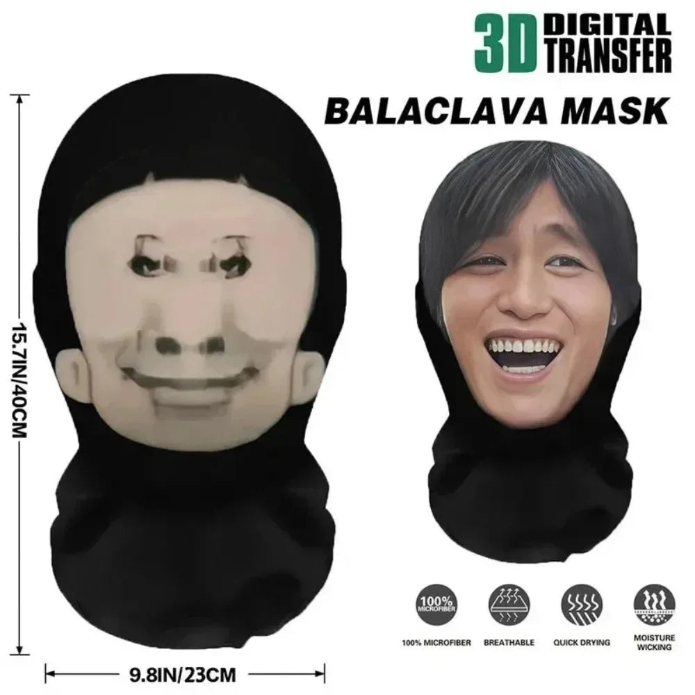 Funny Face Printed Head Mask – 3D Cosplay Accessory