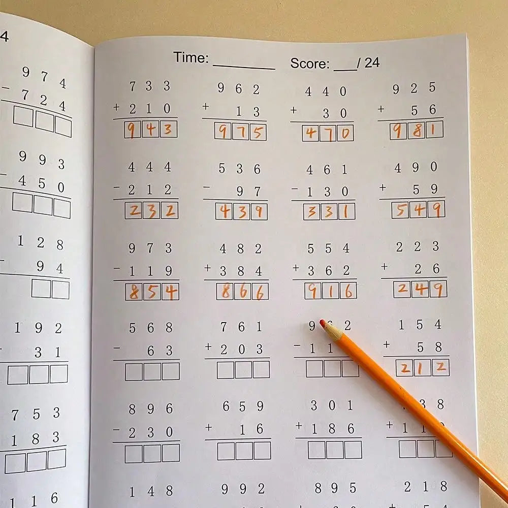 Addition and Subtraction Workbook for Kids – Math Practice Book