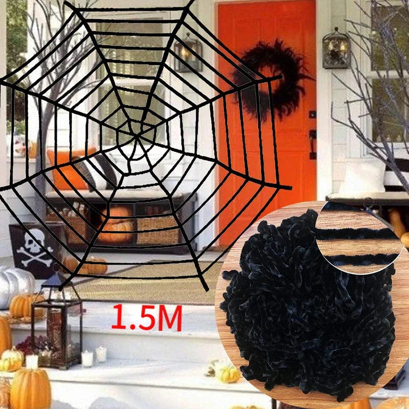 Giant Black Spider Halloween Decoration – Multiple Sizes