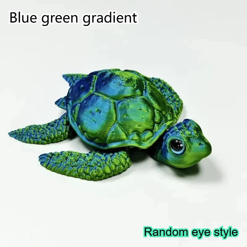 3D Printed Turtle Ornament Colorful Animal Home Decor