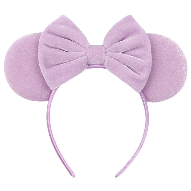 Mouse Ears Headband – Velvet Bow Hair Accessory