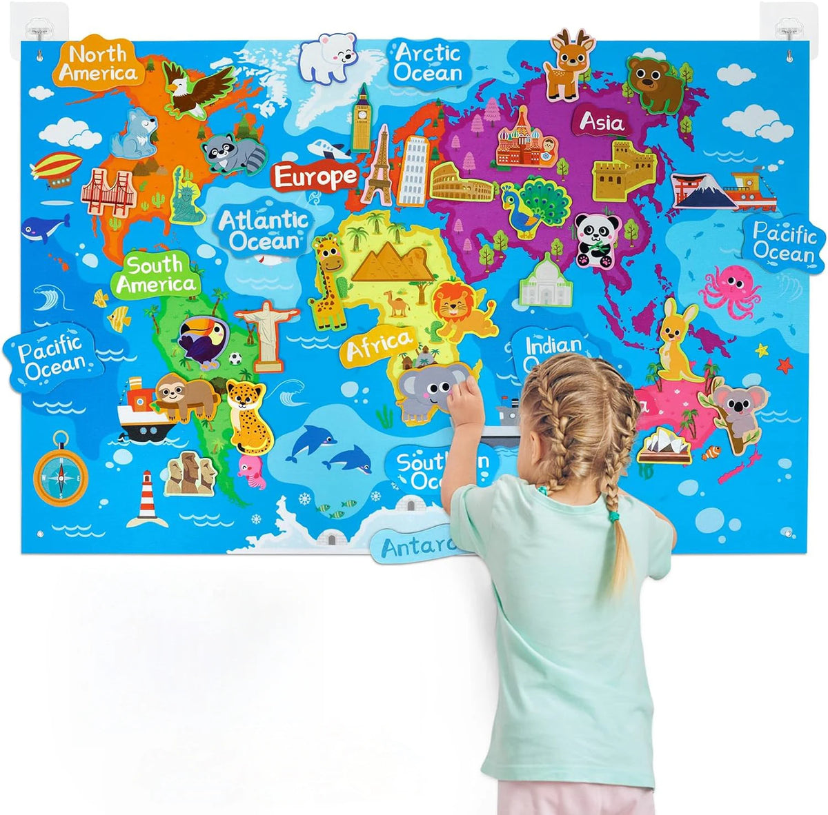 Zoo Animals Felt Story Board Set Montessori Learning Toys Interactive Storytelling Teaching Play Wall Hanging Kits For Kids Gift