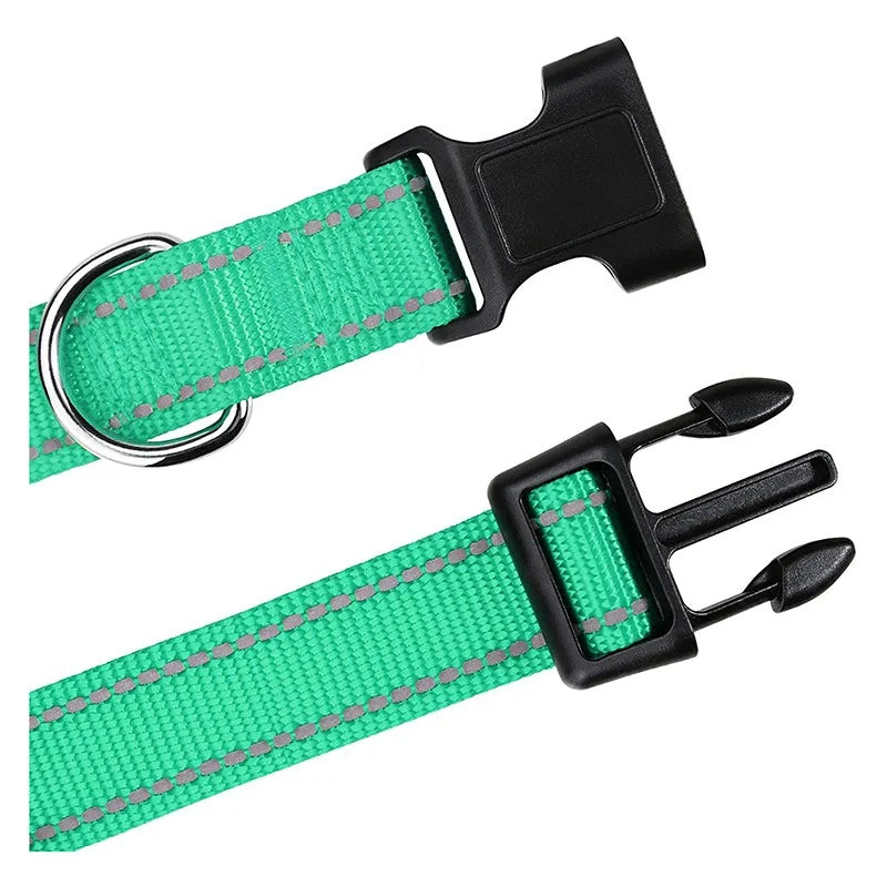 Nylon Dog Collar with Buckle – Adjustable Puppy Neck Collar