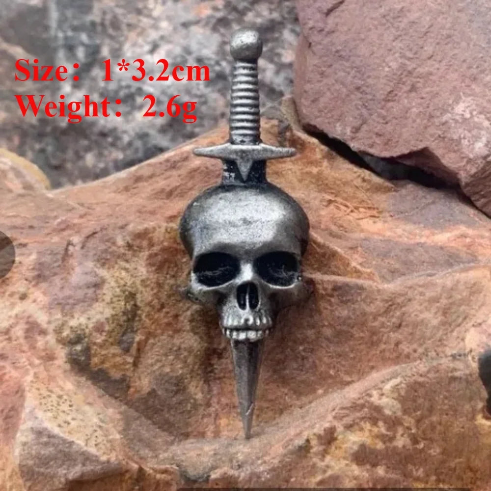 Halloween Skull Pin – Gothic Skeleton Brooch