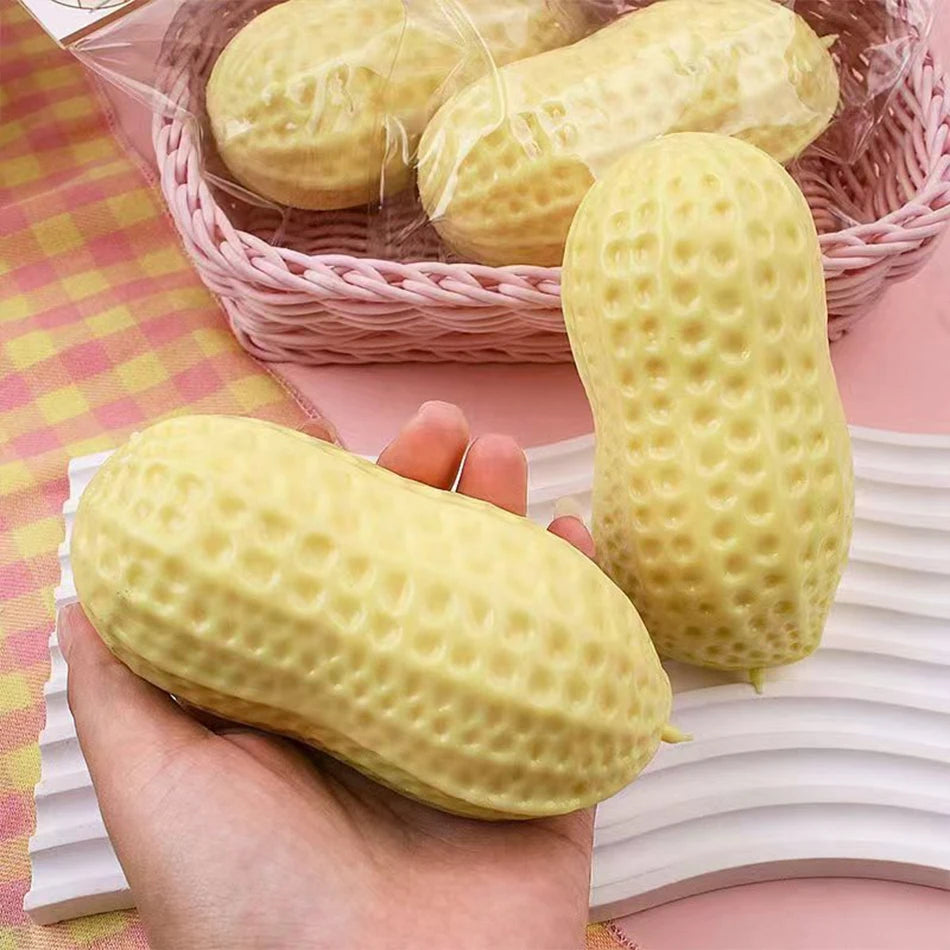 Peanut Squishy Stress Ball 2 Styles Food Fidget Toy
