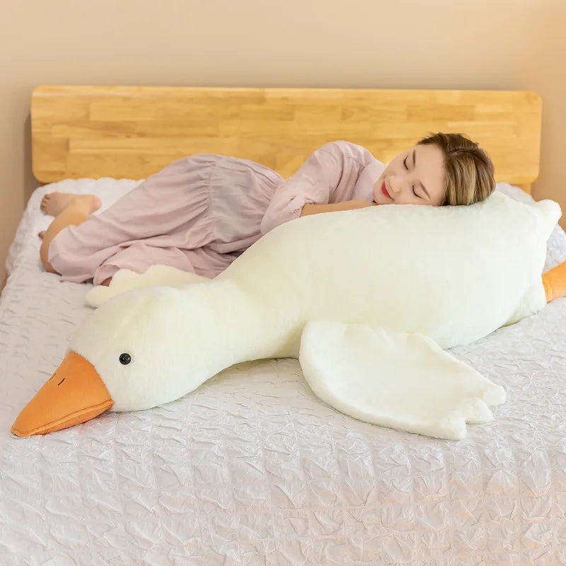 Goose Plush Pillow in 50, 90 & 130 cm Sizes for Cuddling